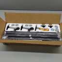 YaFex Heavy Duty Curtain Rods 32-150 Inch, 1 Inch Adjustable Black Curtain Rod for Windows, Extra Long Window Treatment Rods with Aluminium Finials, Easy Installation