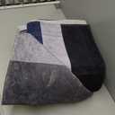 AICLIV Washable Low-Profile Geometric Area Rug, 0.2 inch Thin Abstract Rug Design for Living Room & Bedroom Decor, 6x9 ft Blue Grey Modern Non-Slip Floor Rug 