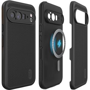 TUDIA MergeGrip [Compatible with Magsafe & Pixelsnap] for Google Pixel 10 Pro XL Case 2025, [Military Grade] Dual-Layer Shockproof Slim Non-Slip Heavy Duty Protective Phone Cases  Black