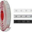 3D Polka Dots Flexible Chair Rail Classic Wall TrimPeel and Stick Panels Molding TrimSelf -Adhesive Wall Trim Easy DIY Installation for Mirror Edge, TV Background, Home Wall Decor (1.18IN*0.43IN)