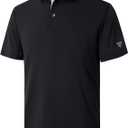 Mens Golf Shirt Short and Long Sleeve Moisture Wicking Dry Fit Performance Solid Casual Pique Golf Polo Shirts for Men (XXL)
