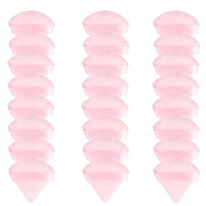 24 Pcs Triangle Powder Puff, Cotton Makeup Puff, Washable Face Powder Puff (24LP), Christmas Gifts Stocking Stuffers for Women Girls