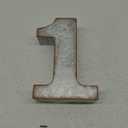 CraftyCrocodile 7" Galvanized Metal Numbers for Wall Decor - 3D Number 1 for Hanging & Free Standing - Decorative Rustic Table Numbers for the Living Room, Bedroom, Kitchen