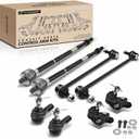 A-Premium Set of 8, Front Sway Bar Link, Lower Ball Joint, Inner & Outer Tie Rod End, Compatible with Toyota Matrix 2003-2008, Pontiac Vibe 2003-2008