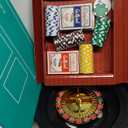 GOTHINK Roulette Wheel Game Set, Includes 10-inch Gambling Wheel, 200 Chips, Rake, 2Balls and Texas Holdem Poker, Perfect for Parties and Holidays, Get for a Fun Casino Night!