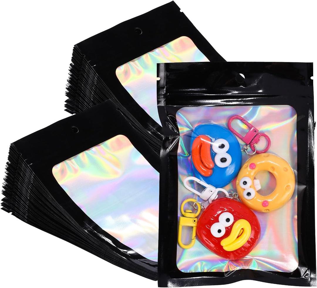 Zip Bag-Holographic 3.6 x 46 Black 100pcs