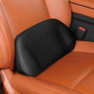 1P Car Lumbar Support with Ergonomic Structure, Suitable for Office Chairs, Gaming Chairs and Car Seats, Memory Foam Material with Breathable Mesh Fabric, Long-Lasting Lumbar Support (Black)