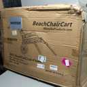EASYGO PRODUCTS Beach Cart Chair 2 in 1 Turns from Beach Cart to Beach Chair Large Wheels Easy to Use Large Capacity Flower Pattern