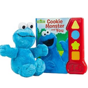 Sesame Street - Cookie Monster and You - Music Sound Book and Cookie Monster Plush - PI Kids