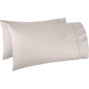 Basics 400 Thread Count Cotton Pillow Cases, King, Set of 2, Dark Gray, 40" L x 20" W