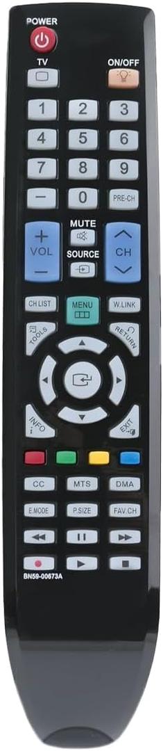 GHUST BN59-00673A Remote Control Replacement for Samsung TV HL50A650C1FXZA HL56A650C1FXZA HL61A650C1FXZA HL61A750A1FXZA HL67A750A1FXZA HL72A650C1FXZA LN140A550P3FXZC LN19A450C1DXZA LN22A450C1DXZA