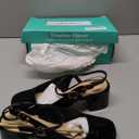 Ankis Mary Jane Chunky Low Heels Dress Shoes for Women Slingback Square Closed Toe Heels Wedding Party Pumps (7.5, Black Patent)