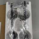 4-Light Bathroom Light Fixtures, Vanity Light with Milky White Shades, Matte Black Bathroom Light Fixtures Over Mirror, Modern Bathroom Wall Lamp for Mirror Living Room Cabinet Bedroom