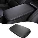 QianBao Compatible with Chevrolet Equinox 2018-2023 /GMC Terrain 2017-2023 Leather Armrest Box Center Console Cover Silver Line