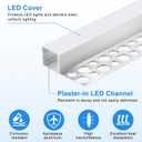 Plaster-in LED Channel for Drywall, 3.3ft/1M 4Pack LED Aluminium Channel with Milky Diffuser, Trimless Recessed Single-Sided Profile Fits 1–13mm LED Strips for Wall Edge, Ceiling & Stair Lighting