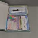 61 PCS Aesthetic School Supplies with Cute Pencil Case, No Bleed Highlighters, Gel & Erasable Pens, Mechanical Pencils, Refills, Complete College Essentials Stationery Kit for Women (Blue)