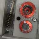 1/2" & 3/4" Copper Pipe Cleaner Set for Drill, with 1/4" Hex Shank & 6 Brush Blades & 2 Pipe Cleaning Brush, Plumbing Tools for Removing Rust, Stains & Paint from Copper & Metal Pipes, Red