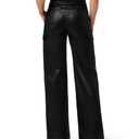High Rise Wide Leg Cargo Jean Black