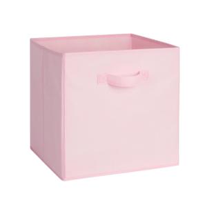 13 Cube Storage Bins, Storage Cube Organizer, Pink Foldable, Reinforced Front Handle, Holds Clothes, Toys, Blankets, Fits Closet, Cube Shelves, Nursery, Bedroom