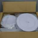 FLOWERCAT 200PCS White Plastic Plates Disposable Plates for Party - Heavy Duty Plastic Plates - 100 10" Dinner Plates and 100 7" Salad Plates for Wedding & New Year Parties and Events