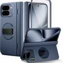 SURITCH for Google Pixel 10 Pro Fold Case with 360° Rotatable Hand Strap Phone Grip Holder & Invisible Kickstand & Screen Protector, Protective Cover for Pixel 10 Pro Fold -Dark Blue