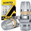 AUXITO Latest 7440 7443 LED Bulb Amber Yellow Turn Signal Lights, 700% Brighter 7441 7444 T20 992 WY21W LED Bulbs with Projector for Parking Blinker Tail Brake Signal DRL Marker Light, Pack of 2