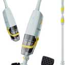 (2025 Upgraded) Cordless Handheld Pool Vacuum, Rechargeable Pool Cleaner with Telescopic Pole and Fine-Sponge, Powerful Suction, Ideal for Above & In-Ground Pools, Spas, Hot Tubs, Yellow