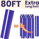 HTVRONT Heat Transfer Vinyl Roll - 12" x 80ft Royal Blue HTV Vinyl for T Shirts, Blue Iron on Vinyl Compatible with Cricut Cutting Machine, Easy to Cut & Weed for Craft Design (Royal Blue)