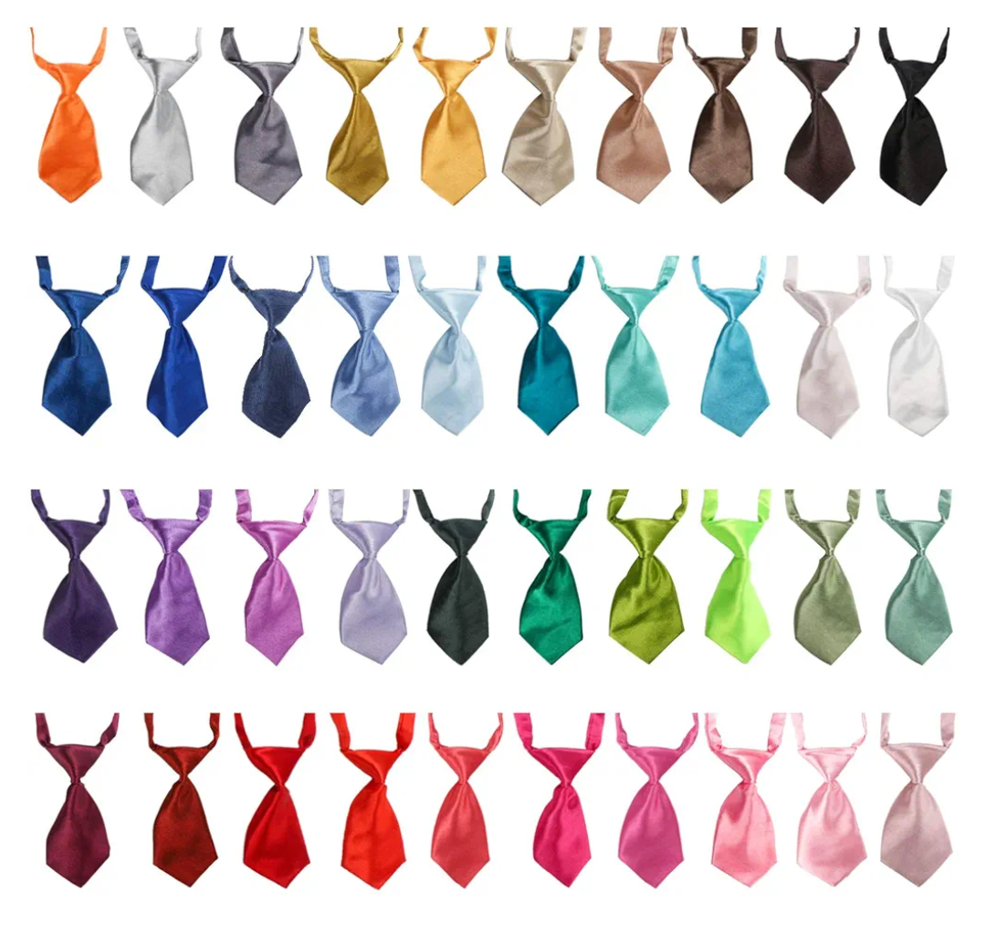 Small Dog Ties, 40 PCS Dog Neck Bow Tie with Adjustable Solid Color Pet Bowtie Collar for Wedding Holiday Birthday Christmas Costumes Grooming Accessories, Bulk Necktie Gift for Cat Puppy Pets