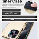 OCASE Compatible with iPhone 16 Pro Wallet Case, PU Leather Flip Folio Case with Card Holders RFID Blocking Kickstand [Shockproof TPU Inner Shell] Phone Cover 6.3 Inch 2024, Gold