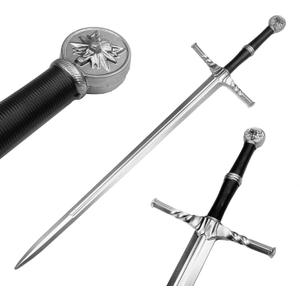 Full Size Medieval Foam Practice Sword Prop for Cosplay LARP Costume Halloween Wild Hunt