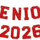 Fuyoooo Graduation Party Decorations Cheerleader Senior 2026 Graduation Banners Megaphone 2026 Senior Night Decorations Sport Theme Party Supplies for Player Gift Sport Parties Favors(Red)