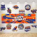 Dart War Birthday Party Decorations Dart War Party Supplies Dart Battle Birthday Banner with Nerf Birthday Card for Boys Funny Dart Battle Signs Dart Gun Dart Battle Party Photo Booth Props Supplies