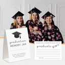 2026 Graduation Advice Card, 1 Graduation Sign with 50PCS Advice and Wishes Cards, College Grad Party Games and Decorations Supplies-GMJ04