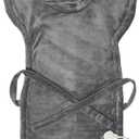 LivingSURETM Full Back Heating Wrap, Back and Neck Support - Coral Fleece Exterior, Measures 36" Long x 24" Wide