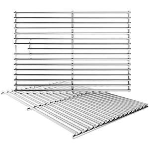 KIKIBRO 17/17.5/19.5 Inch Stainless Steel Cooking Grill Grates, Nexgrill Replacement Parts for Nexgrill 4 Burner 720-0830H, 720-0783E, 720-0783C Kenmore Uniflame, BBQ Grids Grillgrates, 17"D x 26.4"W