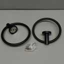 SetSail Towel Holder for Bathroom Wall Matte Black Towel Ring Stainless Steel Heavy Duty Hand Towel Hanger for Bath, Kitchen, 2 Pack