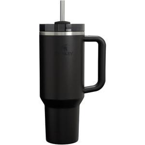 STANLEY Quencher H2.0 Tumbler with Handle and Straw 40 oz | Flowstate 3-Position Lid | Cup Holder Compatible for Travel | Insulated Stainless Steel Cup | BPA-Free | Black 2.0