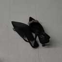 Trary Slingback Heels for Women - Pointed Toe Pumps, Comfortable & Stylish for Parties & Work - 3.2inch High Heels, Rhinestone & Glitter Dressy Shoes (7, Silk Black)