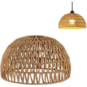 Rope Weave Pendant Light Cover, Rattan Ceiling Shade Light Cover, Retro Weave Ceiling Fixture, Farmhouse Chandelier
 2 pack