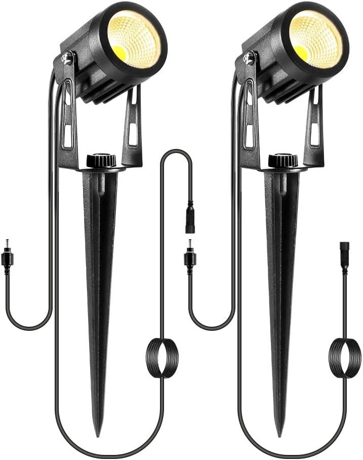 2 Pack Extension Lights Each with 3M/9.84ft Cables for Warm White Landscape Lights, No Plug/Adapter