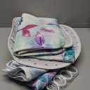 Nuanchu 6 Pcs Mermaid Shower Curtain Set with Rug Bathroom Sets with Shower Curtain Bath Mat U Shaped Mat Toilet Lid Cover 2 Bath Towels and 12 Hooks Mermaid Bathroom Decor