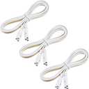 T5 T8 Power Extension Cord 5FT for LED Tube Light Fixture,Double Female End Linkable Cable,3 Prong Lamp Connecting Wire (3 Pack)