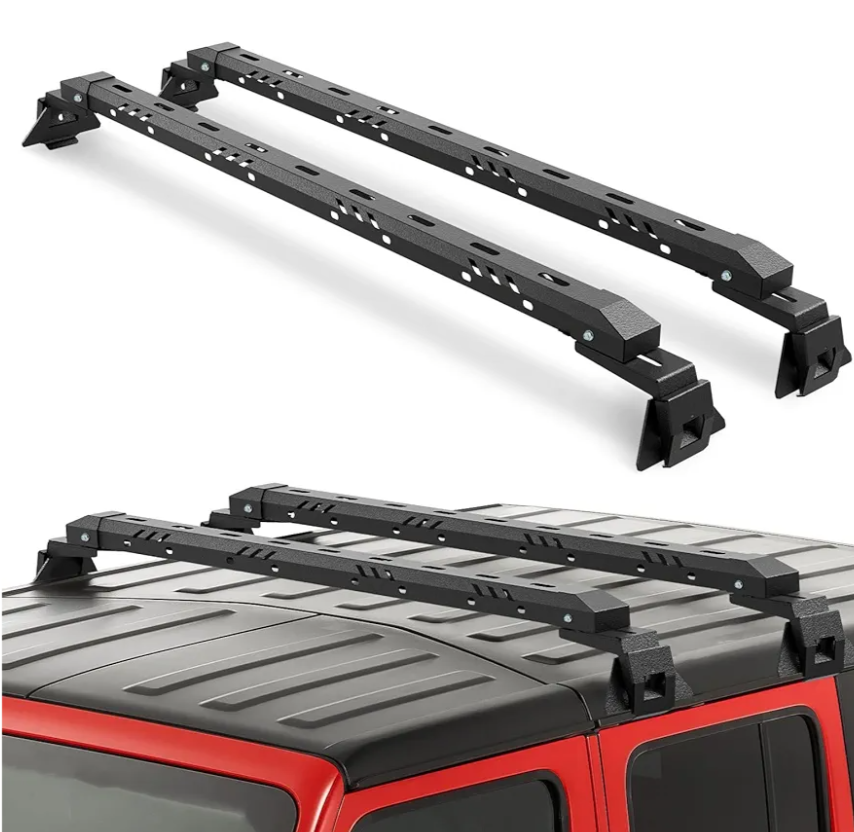 Max Loading 420-POUND Heavy Duty Roof Rack Cross Bars Fit for Jeep Wrangler JL JK Gladiator JT 2007-2024,(2 & 4 Door) Steel Crossbars Rooftop Cargo Bag Kayak Bike Carrier