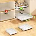 DOMNIU 2 Pack Pull Out Cabinet Organizers Expandable, Plastic Slide Out Drawers for Kitchen, Bathroom, Pantry, Under Sink Storage, Pull Out Drawers Fixed with Adhesive Nano Film (White, 11.6''-17.5'')