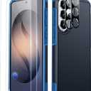 SPIDERCASE Designed for Samsung Galaxy S26 Case, [10 FT Military Grade Drop Protection], 2 Pack [Tempered Glass Screen Protector+Camera Lens Protector] Heavy Duty Shockproof Case,Dark Blue