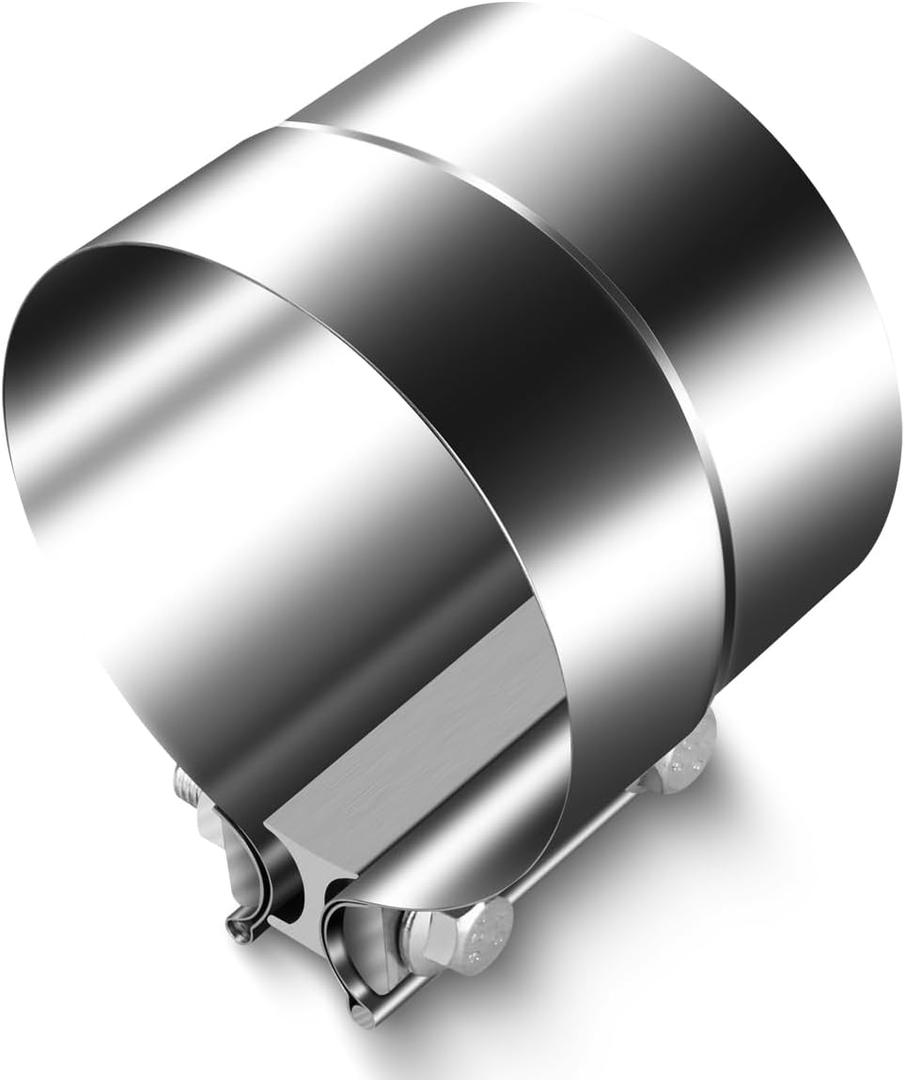 4 Inch Lap Joint Exhaust Clamp for Mufflers, Pipes Exhaust Tips, Catback Systems, Racing Exhaust, Lap Joint Seal Exhaust Clamp 304 Stainless Steel 1pcs