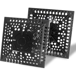 Shower Hair Drain Catcher, 2 Pack 5.1in Square Silicone Hair Catcher Shower Drain, Shower Drain Cover Strainer for Shower Room Floor Drain Protector, Dark Grey