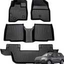 Floor Mats Custom for Ford Explorer 2015-2019 All Weather Protection TPE Waterproof Non-Slip Durable Floor Liners Fits Front& 2nd&3rd Row Full Set Black Accessories