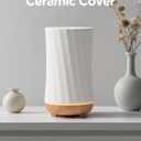 InnoGear 150ml Ceramic Oil Diffuser, Handcrafted Stone Essential Oil Diffuser Aromatherapy Diffusers Ultrasonic Cool Mist Humidifier Vaporizor with 2 Mist Modes for Room Home, White Twist Ceramic